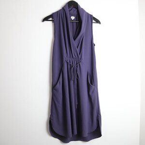 NWOT Aritzia Wilfred Sabine Dress Faux-Wrap Mini dress With Pockets Size Small
